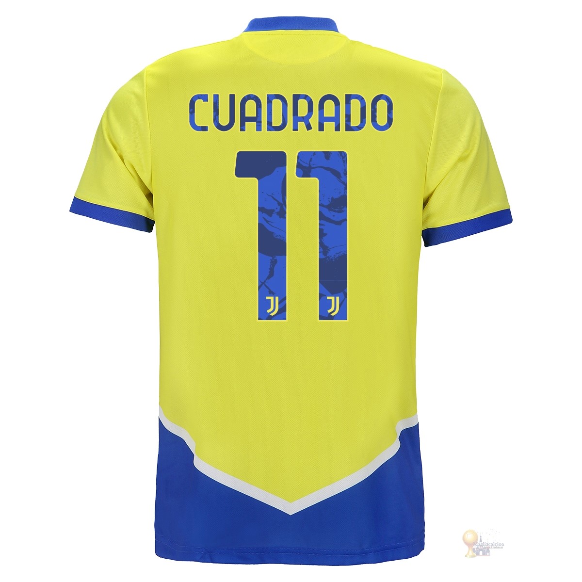 Calcio Maglie NO.11 Cuadrado Terza Maglia Juventus 2021 2022 Giallo