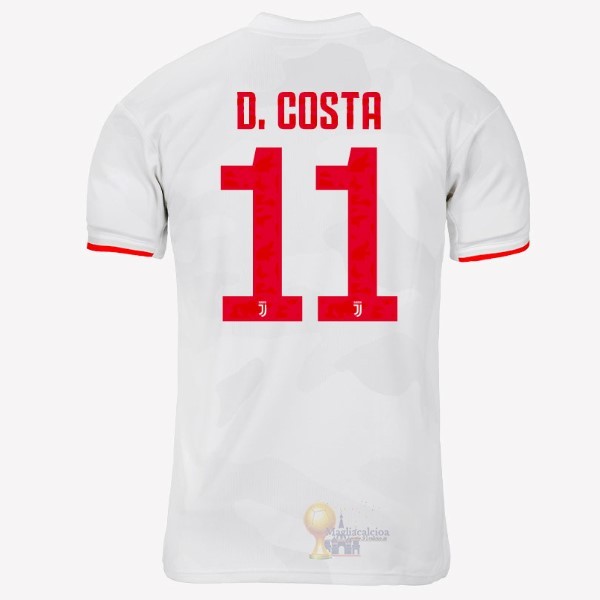 Calcio Maglie NO.11 D.Costa Away Maglia Juventus 2019 2020 Grigio Bianco