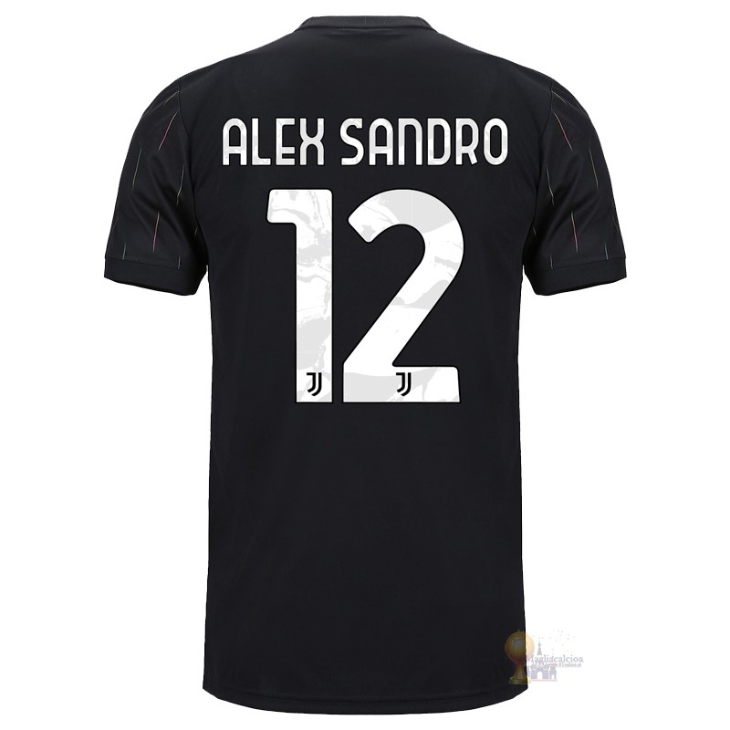 Calcio Maglie NO.12 Alex Sangro Away Maglia Juventus 2021 2022 Nero