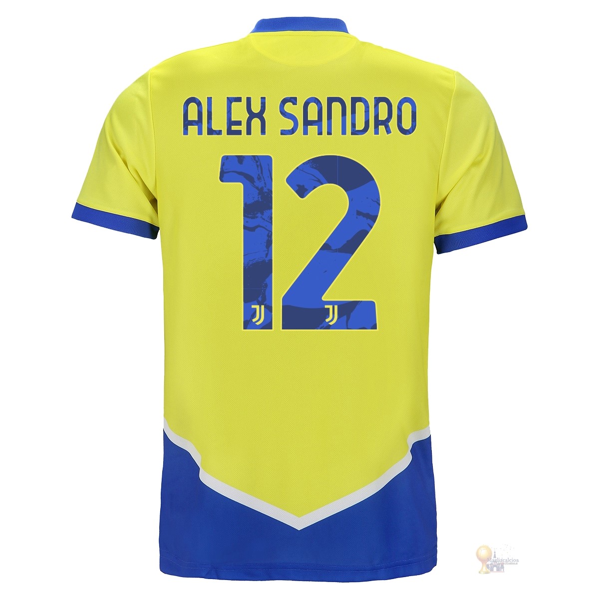 Calcio Maglie NO.12 Alex Sangro Terza Maglia Juventus 2021 2022 Giallo