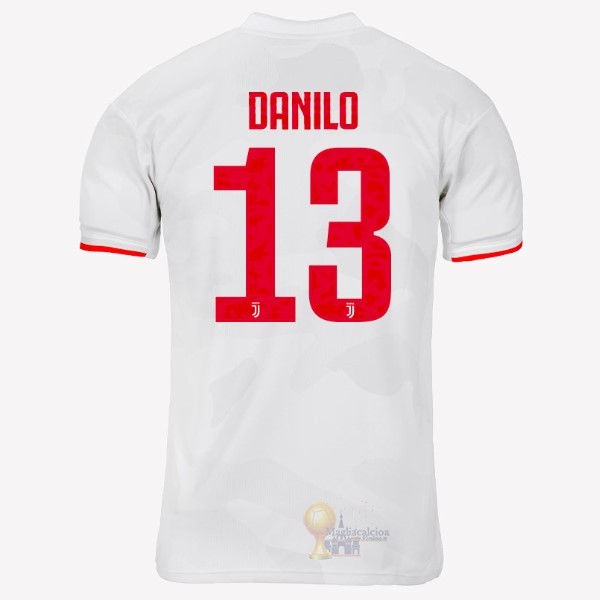 Calcio Maglie NO.13 Danilo Away Maglia Juventus 2019 2020 Grigio Bianco