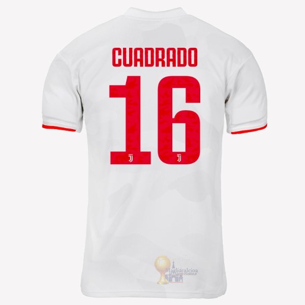 Calcio Maglie NO.16 Cuadredo Away Maglia Juventus 2019 2020 Grigio Bianco