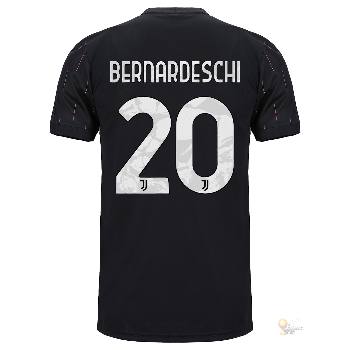 Calcio Maglie NO.20 Bernardeschi Away Maglia Juventus 2021 2022 Nero