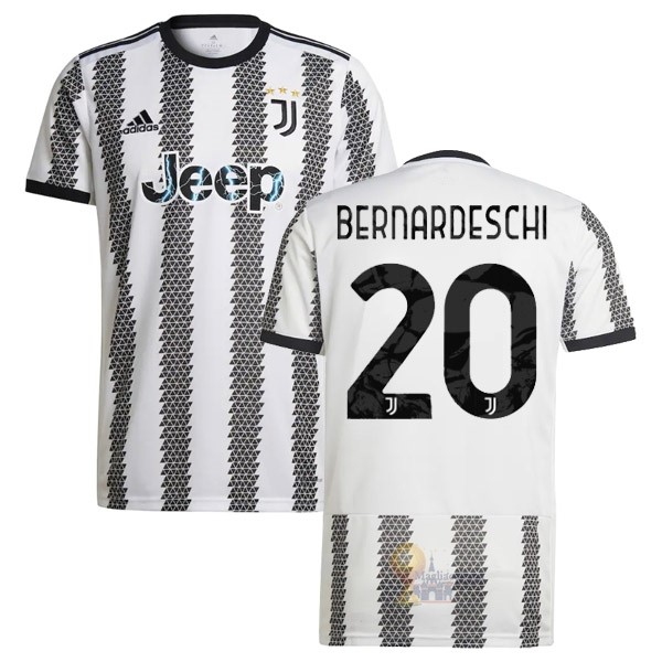 Calcio Maglie NO.20 Bernardeschi Home Maglia Juventus 2022 2023 Bianco Nero