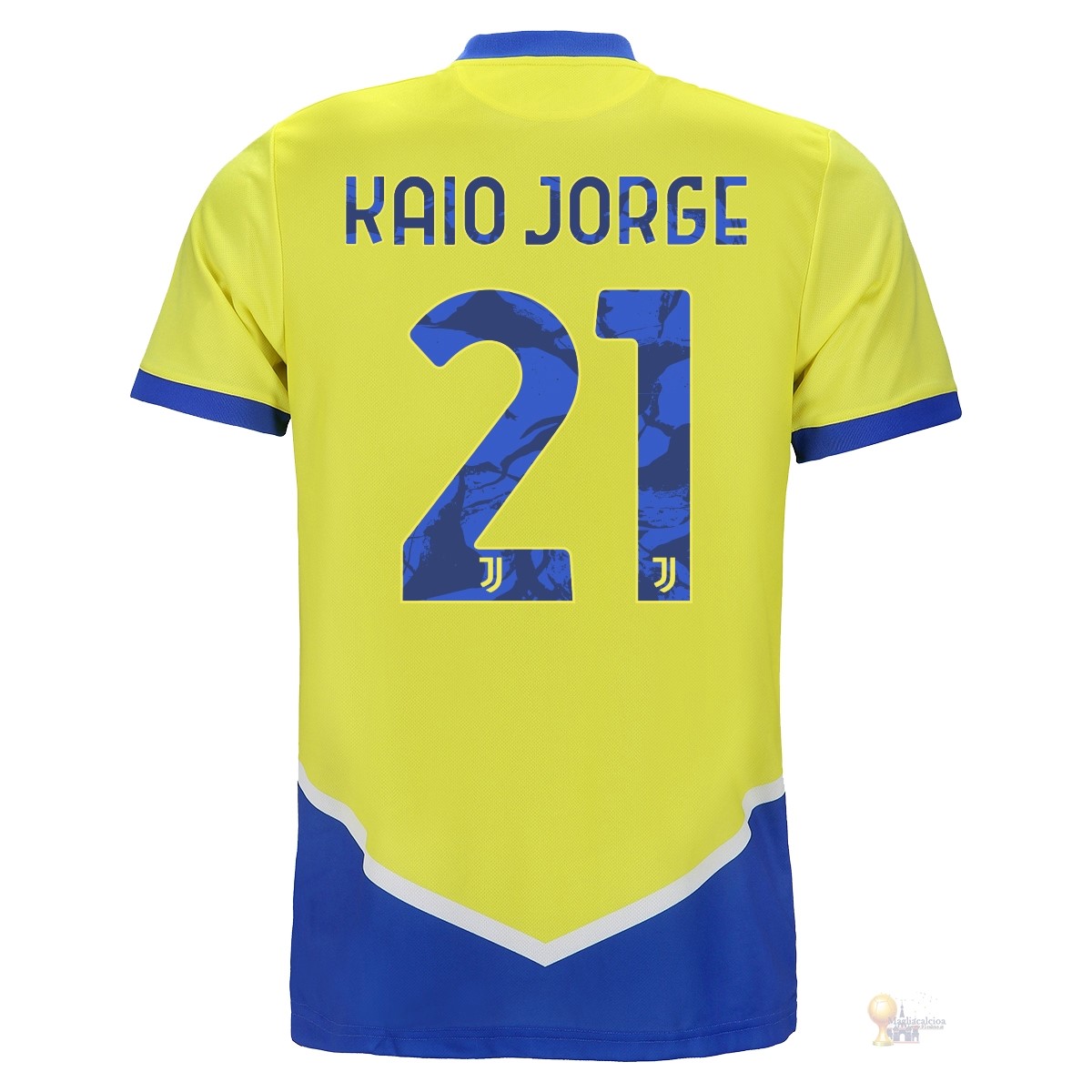 Calcio Maglie NO.21 Kaio Jorge Terza Maglia Juventus 2021 2022 Giallo