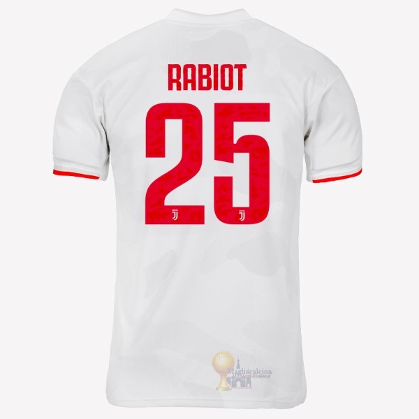 Calcio Maglie NO.25 Rabiot Away Maglia Juventus 2019 2020 Grigio Bianco