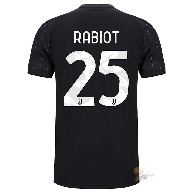 Calcio Maglie NO.25 Rabiot Away Maglia Juventus 2021 2022 Nero