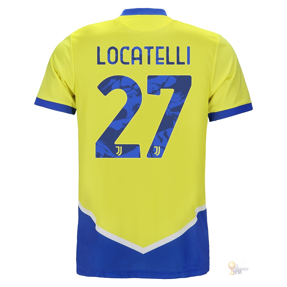 Calcio Maglie NO.27 Locatelli Terza Maglia Juventus 2021 2022 Giallo