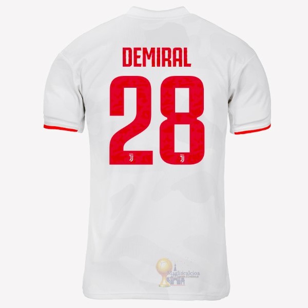 Calcio Maglie NO.28 Demiral Away Maglia Juventus 2019 2020 Grigio Bianco