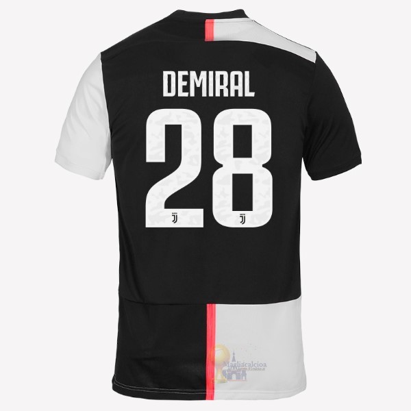 Calcio Maglie NO.28 Demiral Home Maglia Juventus 2019 2020 Bianco Nero