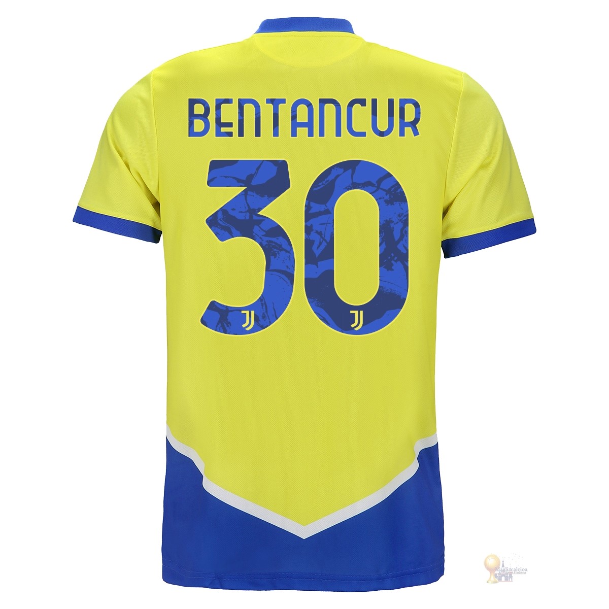 Calcio Maglie NO.30 Bentancur Terza Maglia Juventus 2021 2022 Giallo