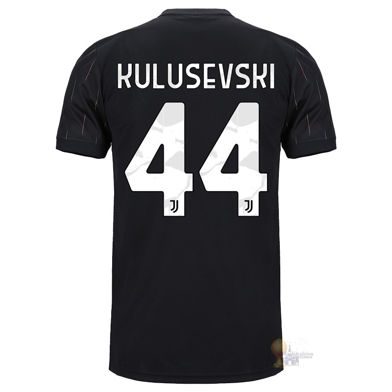 Calcio Maglie NO.44 Kulusevski Away Maglia Juventus 2021 2022 Nero