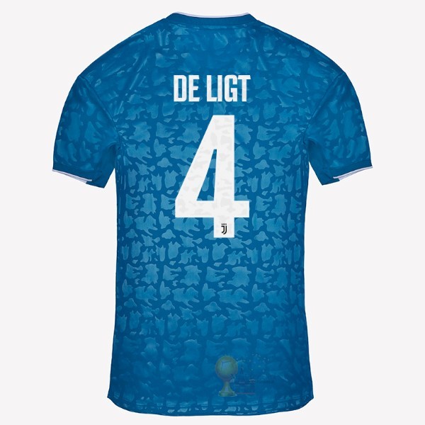 Calcio Maglie NO.4 De Ligt Terza Maglia Juventus 2019 2020 Blu