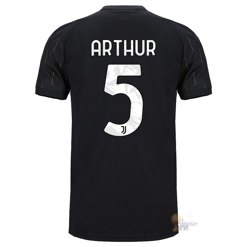 Calcio Maglie NO.5 Arthur Away Maglia Juventus 2021 2022 Nero