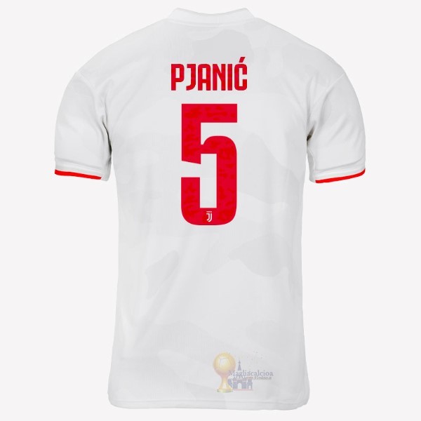 Calcio Maglie NO.5 Pjanic Away Maglia Juventus 2019 2020 Grigio Bianco