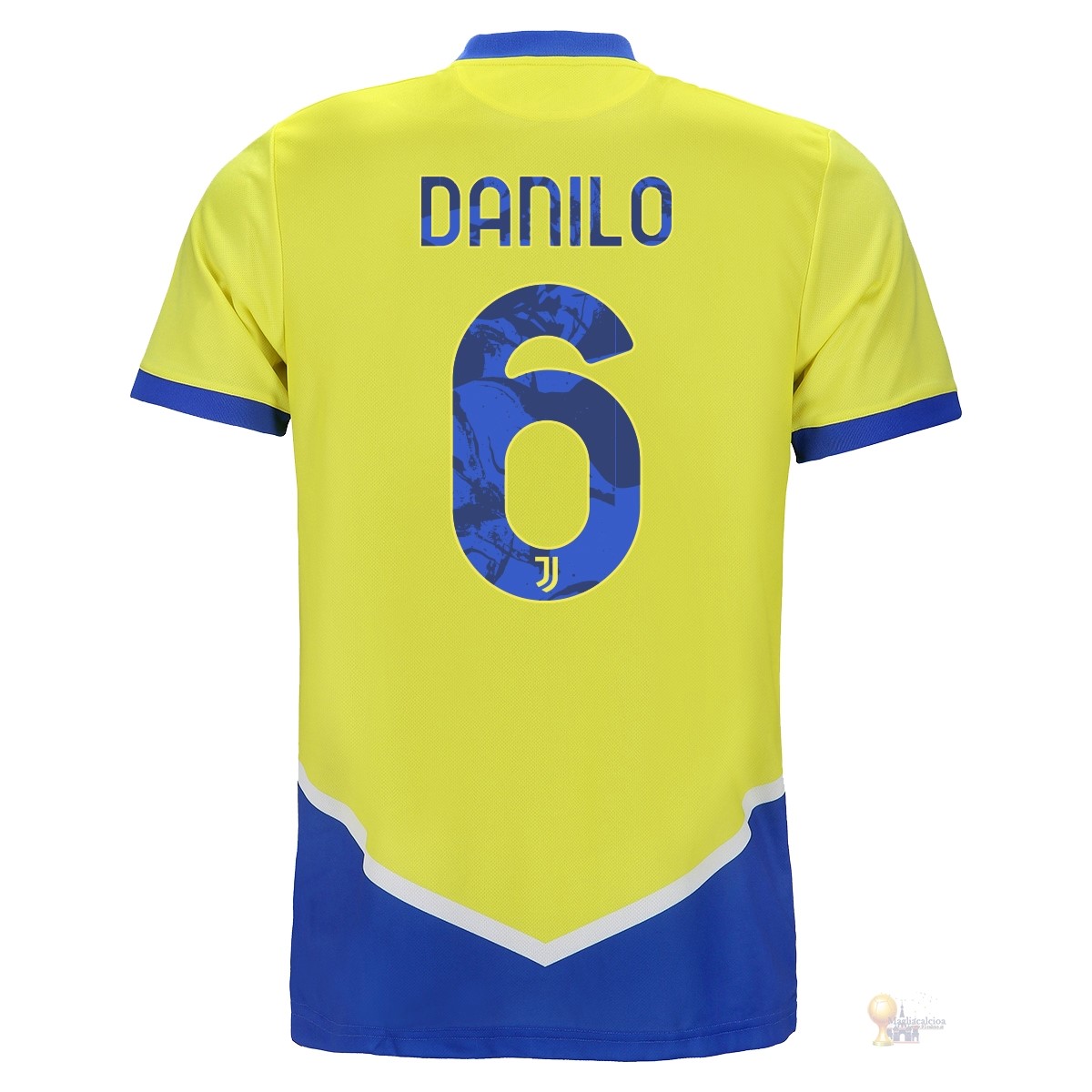 Calcio Maglie NO.6 Danilo Terza Maglia Juventus 2021 2022 Giallo
