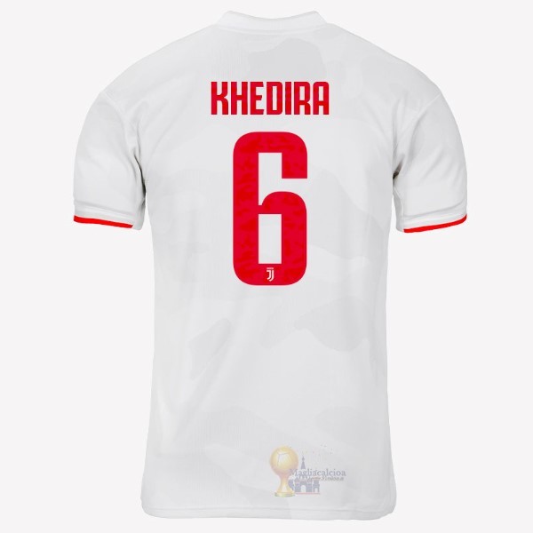 Calcio Maglie NO.6 Khedira Away Maglia Juventus 2019 2020 Grigio Bianco