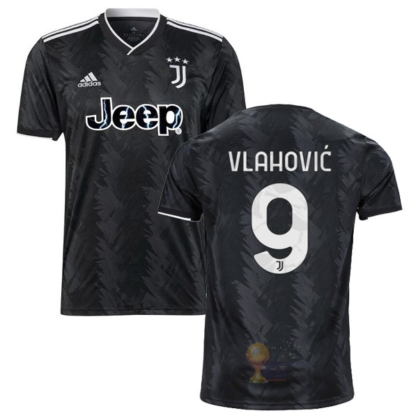 Calcio Maglie NO.9 Vlahović Away Maglia Juventus 2022 2023 Nero