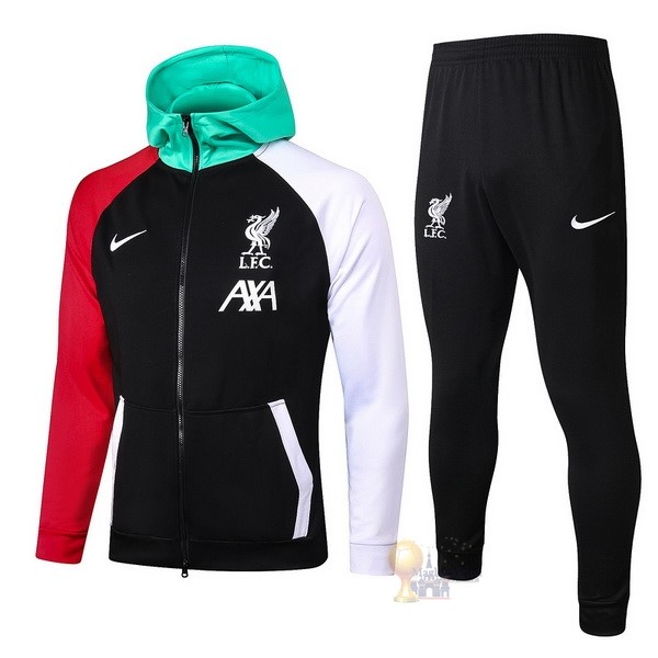 Calcio Maglie Chaqueta Con Capucha Liverpool 2021 2022 Nero Verde