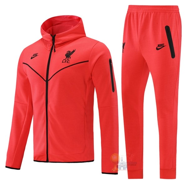 Calcio Maglie Felpa Cappuccio Liverpool 2021 2022 Arancione
