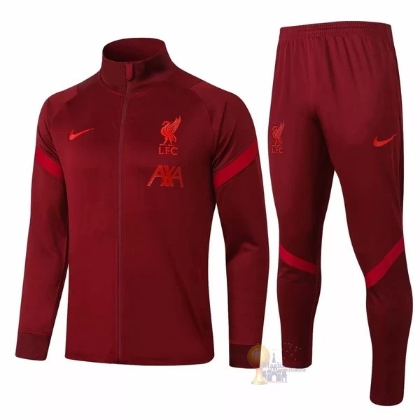 Calcio Maglie Giacca Liverpool 2020 2021 Borgogna