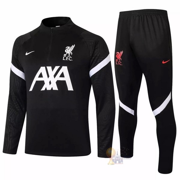 Calcio Maglie Giacca Liverpool 2020 2021 Nero Bianco