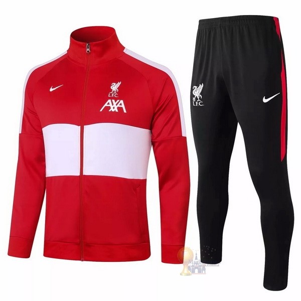Calcio Maglie Giacca Liverpool 2020 2021 Rosso Bianco Nero