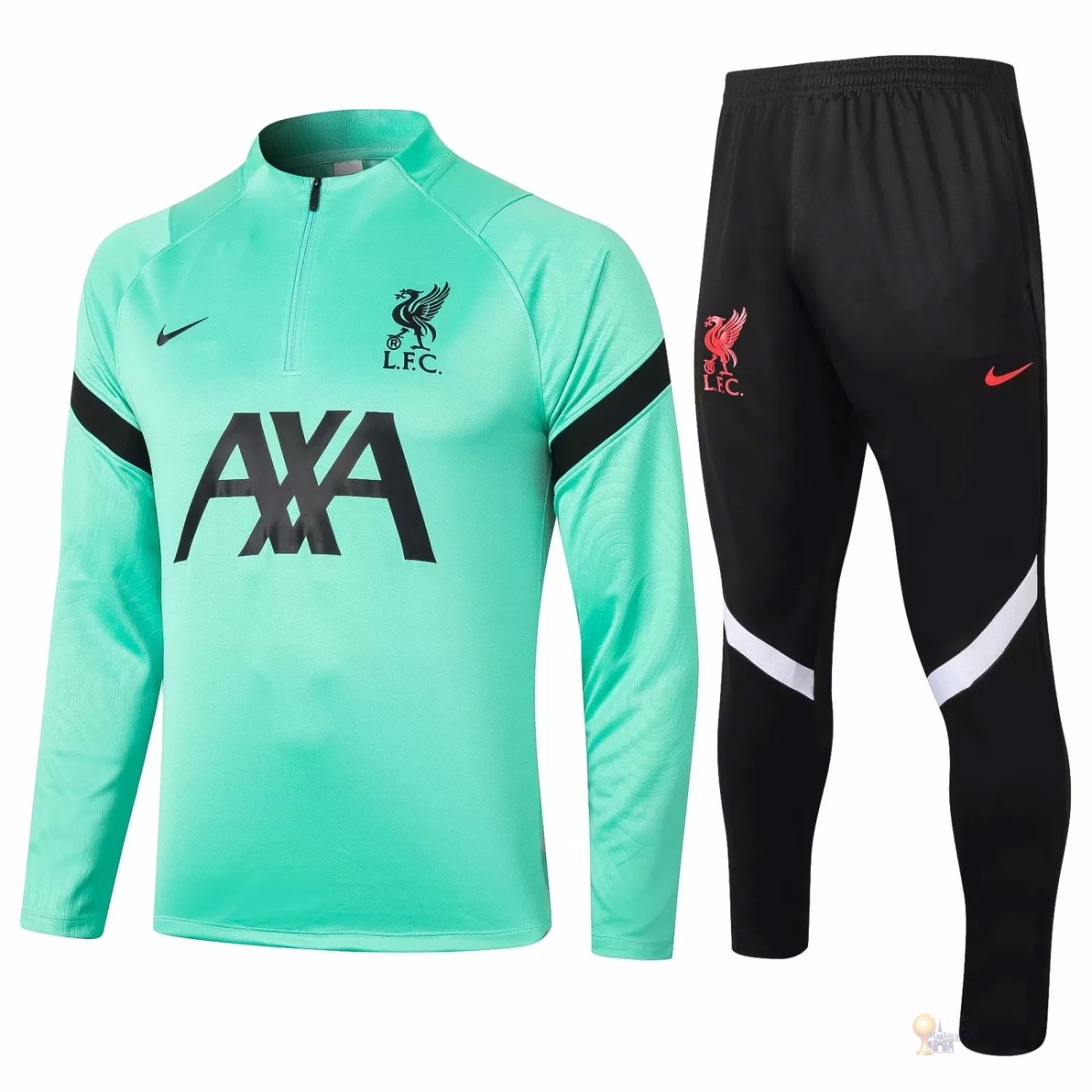 Calcio Maglie Giacca Liverpool 2020 2021 Verde Nero