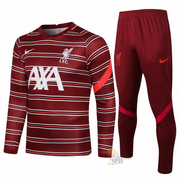 Calcio Maglie Giacca Liverpool 2021 2022 Rosso Bianco