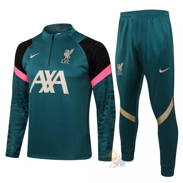 Calcio Maglie Giacca Liverpool 2021 2022 Verde Nero