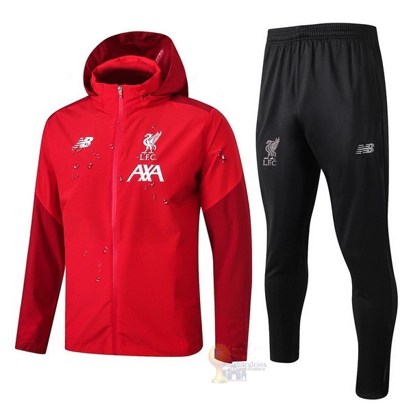 Calcio Maglie Set Completo Giacca a vento Liverpool 2019 2020 Rosso Nero
