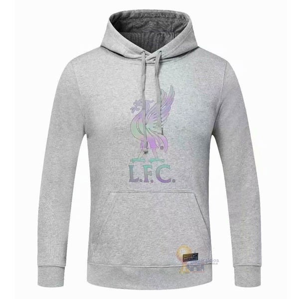 Calcio Maglie Sudaderas Con Capucha Liverpool 2020 2021 Grigio