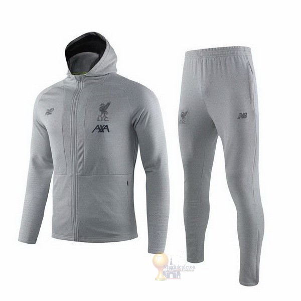 Calcio Maglie Tuta Presentazione Liverpool 2019 2020 Grigio