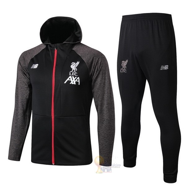 Calcio Maglie Tuta Presentazione Liverpool 2019 2020 Nero Rosso Grigio