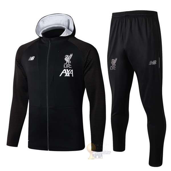 Calcio Maglie Tuta Presentazione Liverpool Nero Bianco 2019 2020