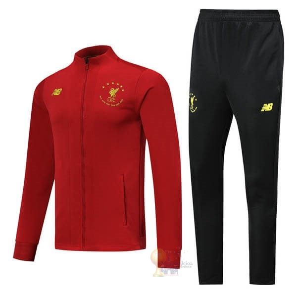 Calcio Maglie Tuta Presentazione Liverpool Rosso Nero 2019 2020