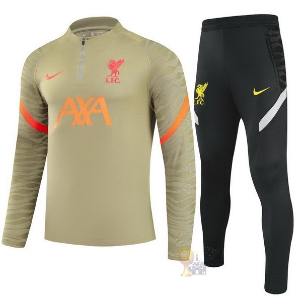 Calcio Maglie Giacca Bambino Liverpool 2021 2022 Giallo Nero