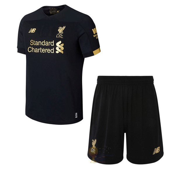 Calcio Maglie Home Portiere Conjunto De Bambino Liverpool 2019 2020 Nero