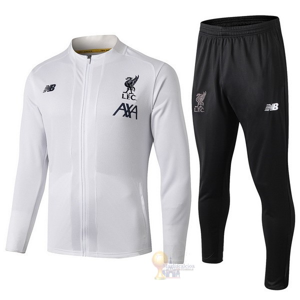 Calcio Maglie Tuta Presentazione Bambino Liverpool 2019 2020 Bianco Nero