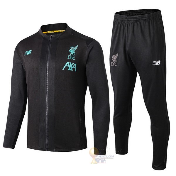 Calcio Maglie Tuta Presentazione Bambino Liverpool 2019 2020 Nero Blu