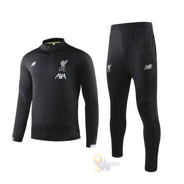 Calcio Maglie Tuta Presentazione Bambino Liverpool 2019 2020 Nero Grigio