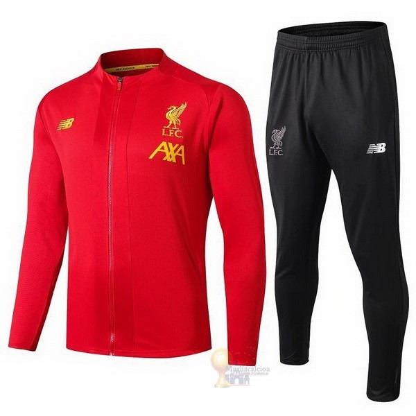 Calcio Maglie Tuta Presentazione Bambino Liverpool 2019 2020 Nero Rosso