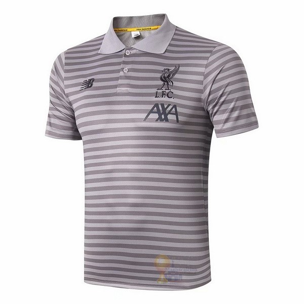 Calcio Maglie Polo Liverpool 2019 2020 Grigio Luce