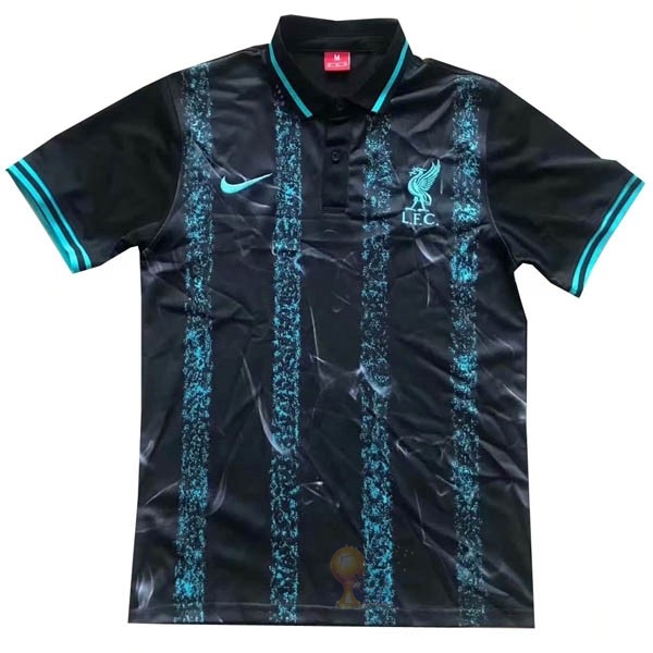 Calcio Maglie Polo Liverpool 2019 2020 Nero Blu