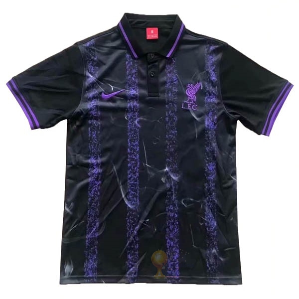 Calcio Maglie Polo Liverpool 2019 2020 Nero Purpureo