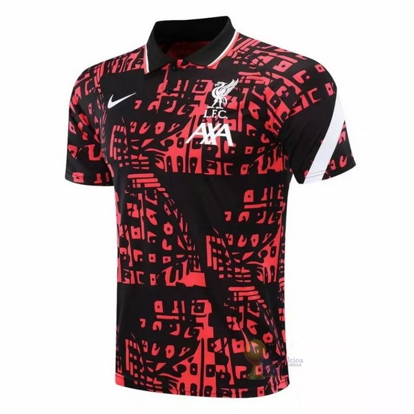 Calcio Maglie Polo Liverpool 2020 2021 Rosso Navy
