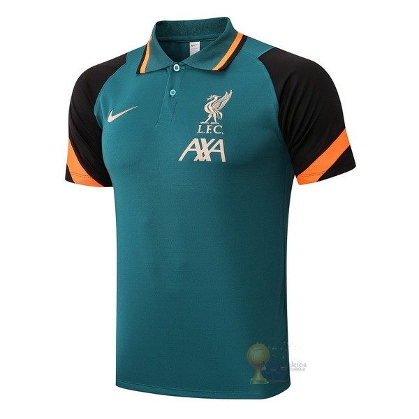 Calcio Maglie Polo Liverpool 2021 2022 Verde Navy