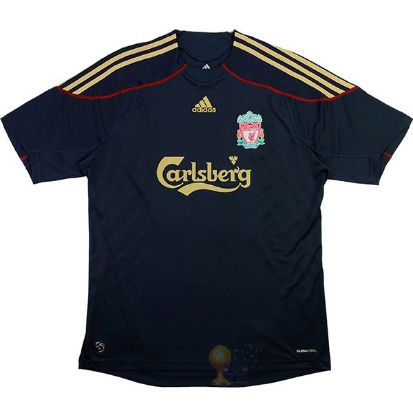 Calcio Maglie Away Maglia Liverpool Retro 2009 2010 Nero