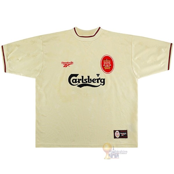 Calcio Maglie Away Maglia Liverpool Stile rétro 1996 1997 Bianco