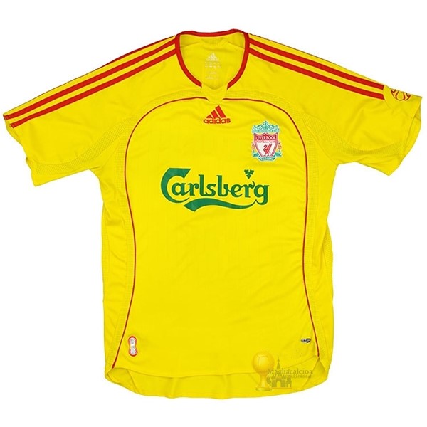 Calcio Maglie Away Maglia Liverpool Stile rétro 2006 2007 Giallo